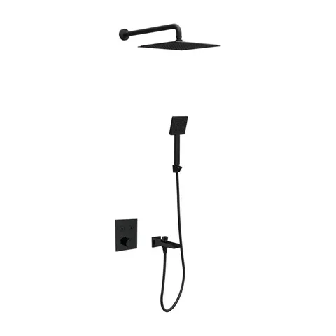 COPEN square Termostatski set matt black 2