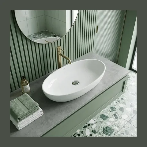 AXA H10 nadgradni i podgradni lavabo 60 × 32 cm beli sjaj (8208501)