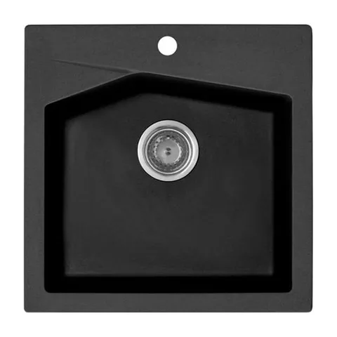 Metalac granitna sudopera xLinea_50 crna ø90