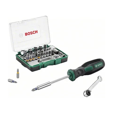 Bosch 27-delni set mini čegrtaljke + ručni odvrtač 2607017331