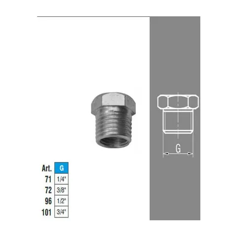 ČEP SA ROZETnom INOX 1/2* TEHNOUNION 191/306teh