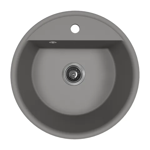 Siva granitna sudopera, okrugla, Muna, ALGO 51×21/SPU-580Y