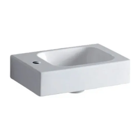 Lavabo Geberit iCon bela sjaj 38x28 cm, levi