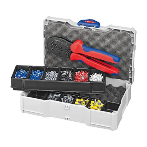 Knipex – Komplet za krimpovanje: krimp klešta PreciForce sa izolovanim hilznama – 97 90 23