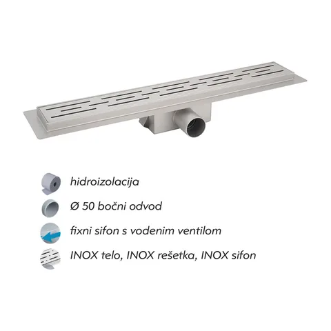Linijski slivnik STANDARD ALL INOX (55 cm)