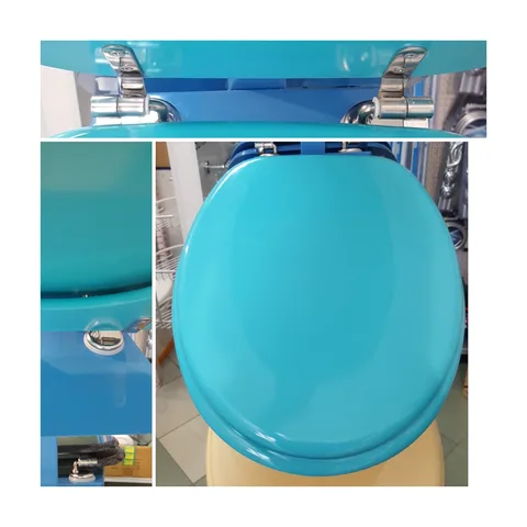 WC daska medijapan svetlo plava – INOX šarke