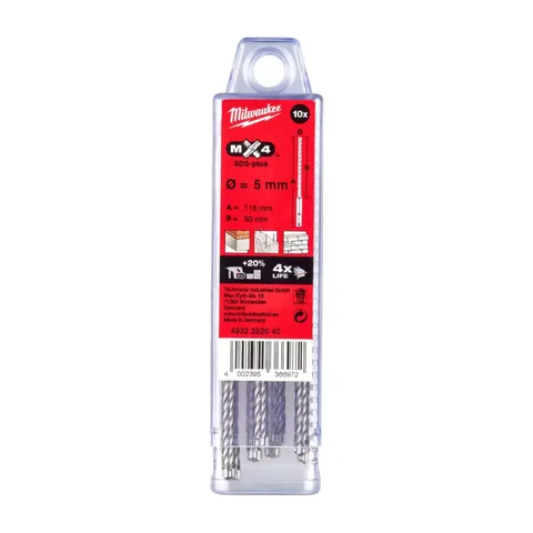 Burgija Milwaukee MX4, 10 kom