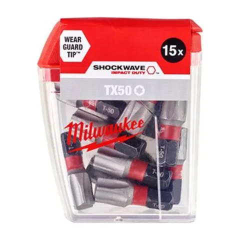 MILWAUKEE – Udarni bitovi TX ojačani – TX50 x 25 mm, 15 kom. – 4932430892