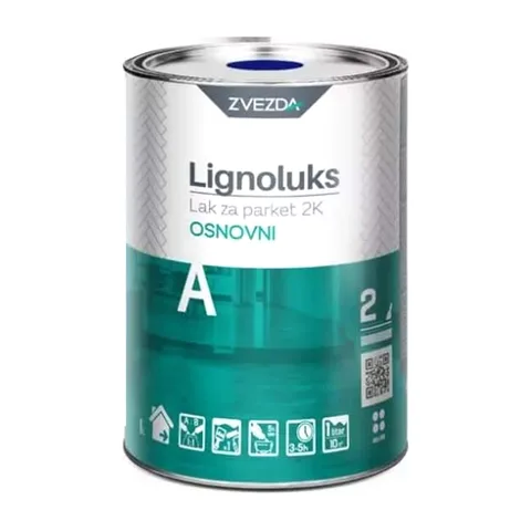 LIGNOLUKS Lak za parket 2K osnovni polumat -komponenta A 5L