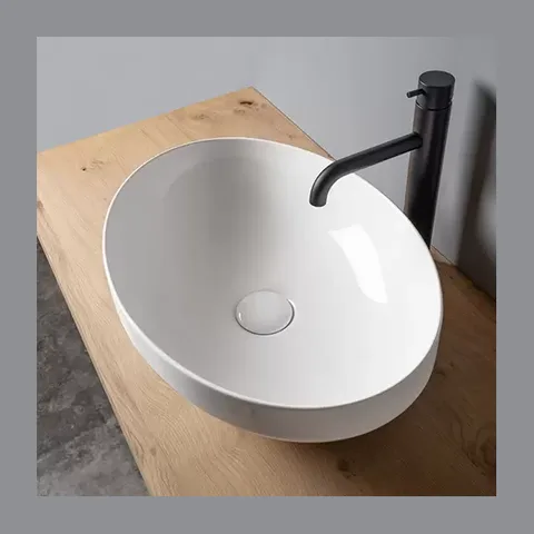 AXA Nadgradni ovalni Lavabo Decus beli 50×35