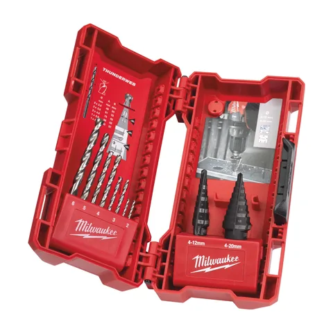 Milwaukee – Set stepenastih burgija i burgija za metal HSS-G Tin – 48899350