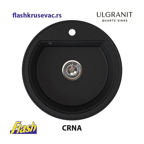 Granitna sudopera Ulgranit ULG510 okrugla – više boja (⚫️ CRNA)
