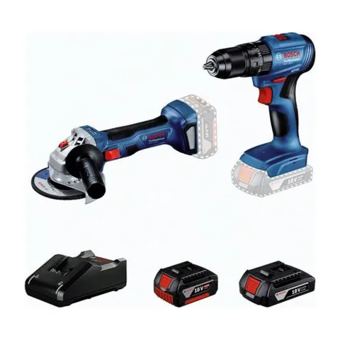 Bosch Akumulatorski set GSB 185-Li + GWS 180-Li; 1×4,0Ah 18V ProCORE + 1×2,0Ah, 06019H9026
