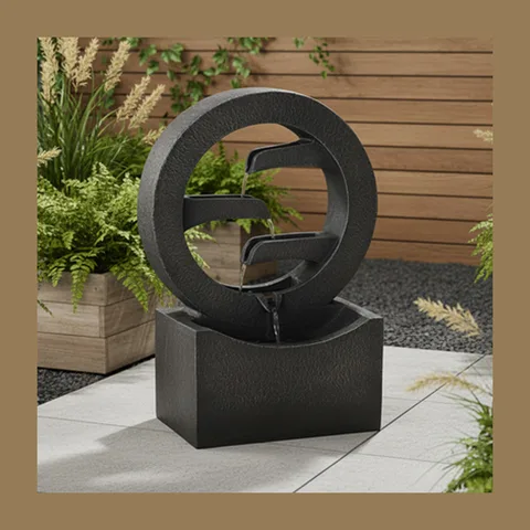 Baštenska fontana prsten 34 x 16 x 47,8 cm LED (FON9731)