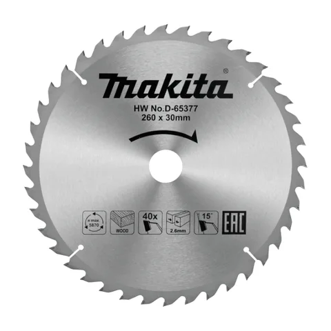 List testere 260x30x1,8 Z40 MAKITA