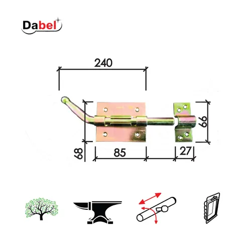 Reza za vrata 320 ZnŽ 240/85×68/27x66mm DSP 0105057