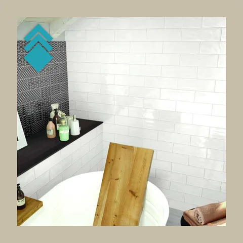 Zidne pločice Brick Glossy White 10x30cm (B klasa)