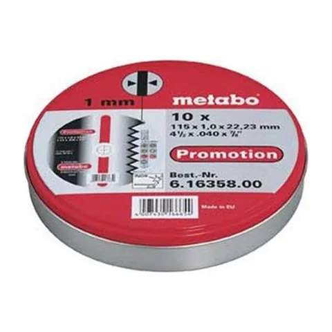 Metabo – Set 10 reznih ploča Promotion 115mm metal/inox – 616358000