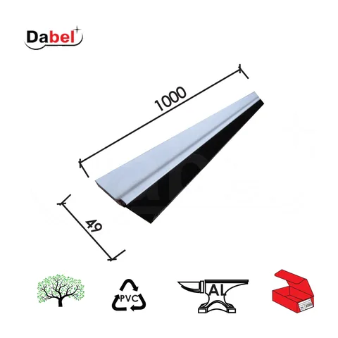 Lajsna diht za vrata ČT 5 Bela 49x1000mm Brušena traka OPD 0105347