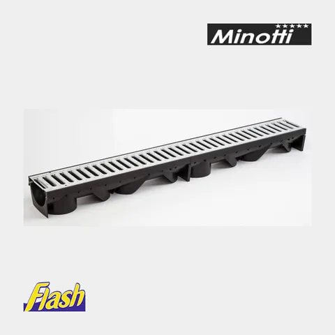 Garažni slivnik 1m (pocinkovana rešetka) – Minotti