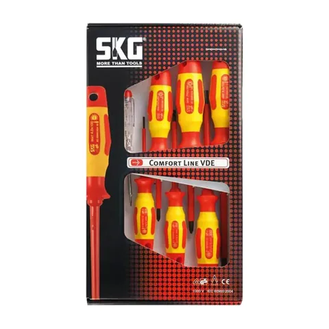 SKG – Set izolovanih VDE odvijača, 1000V, 7 delova – SKG 65604