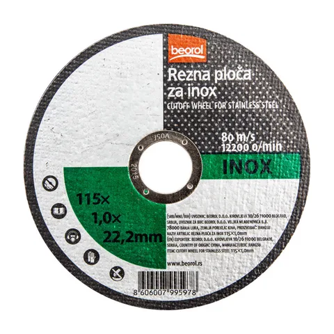 REZNA PLOČA INOX 115X1 BEOROL