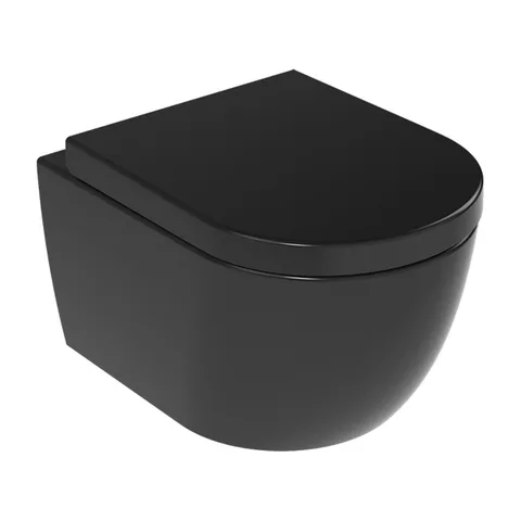 Wc šolja konzolna RIMLESS crna sjaj