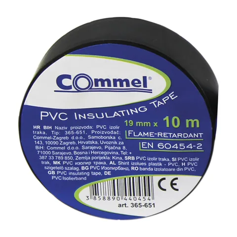 Commel Izolir Traka 0,13mm X 19mm X 10m, Crna – C 365-651