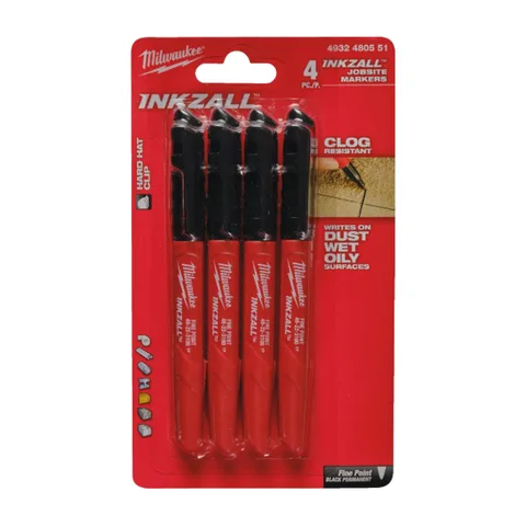 Milwaukee – Standardni markeri, crni, 4 kom, Inkzall – 4932480551