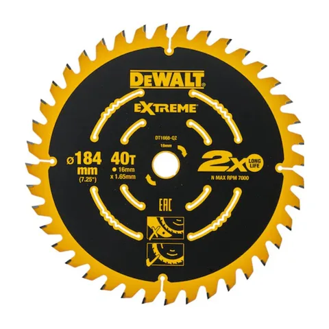DeWalt – Extreme – List kružne testere, 184mm, 40T – DT1668