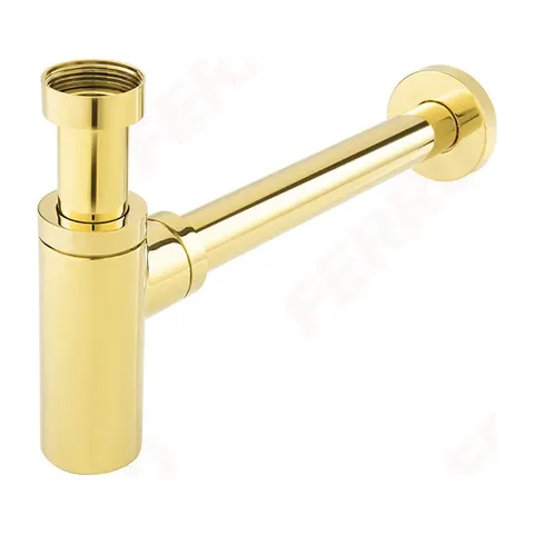 FERRO Zlatni sifon za lavabo, Rotondo