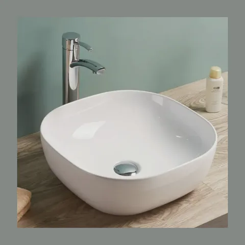 Rubicer SQUARE zaobljeni Nadgradni Lavabo 42,5×42,5 cm