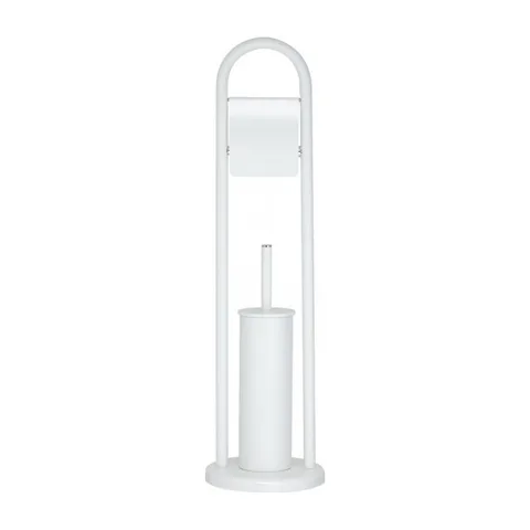 WC ČETKA SET SA DRžačem TOALET PAPIRA WHITE CAPO 1440B