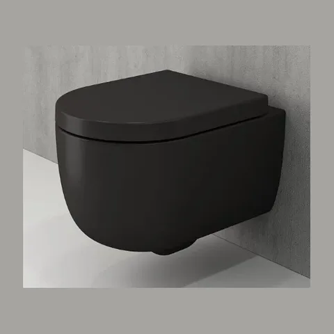 WC šolja konzolna Tondo Crna sa Soft Close daskom – Compact 49 cm -30%