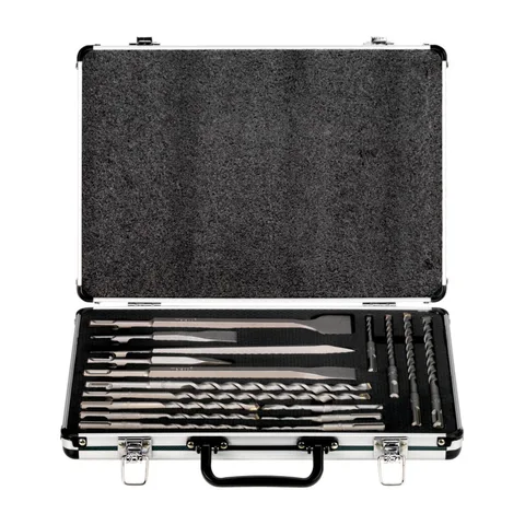 Metabo – Set 17 komada SDS-Plus spiralnih burgija, dleta i špiceva u aluminijumskom koferu – 628414000
