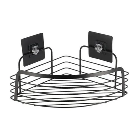 polica ugaona TENDANCE 3M samolepljiva metal crna 91018108