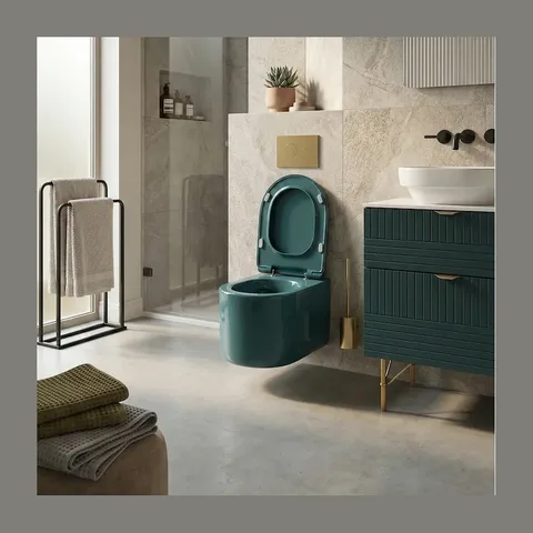 AXA Delano WC šolja konzolna 54×36 cm petrolej zelena (AXA9001005)