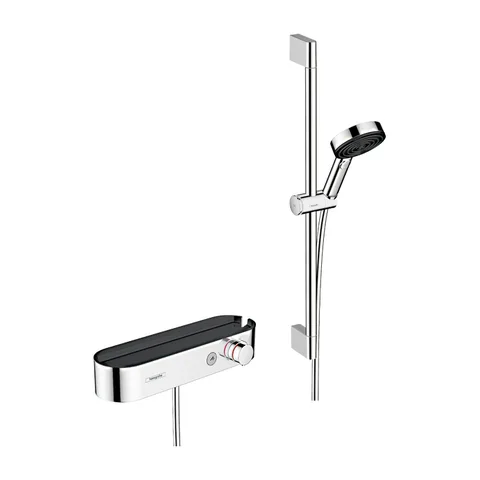 Hansgrohe ShowerTablet set termostatska baterija ShowerTablet 400 i Pulsify Select S105 klizna šipka 3 mlaza 24260000
