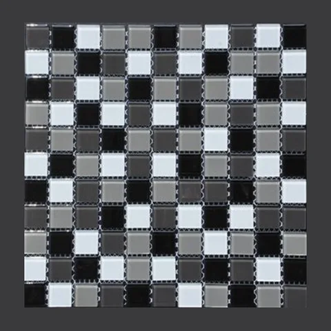 PLOCICE STAKLENI MOZAIK JB11 CRNO-SIVI 30X30