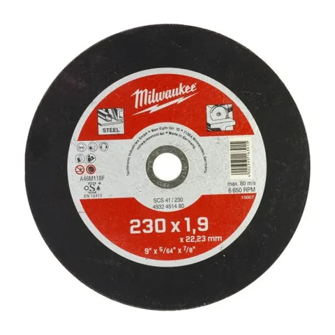 Milwaukee – Disk za sečenje metala, tanki, 230 x 1,9 x 22,2 mm, Contractor – 4932451480