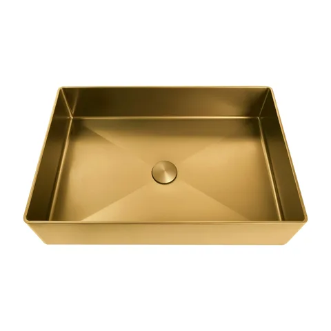 METALNI LAVABO WBTB513610G kocka zlatni inox