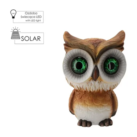 Baštenska figurica sova LED 18 x 15,5 x 27 cm (TOG0234)