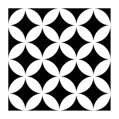 PLOČICE DISTRICT CIRCLES BLACK WT/FT 20*20 1.00