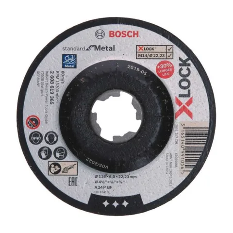 Bosch – X-LOCK Standard for Metal, brusna ploča 115x6mm – 2608619365