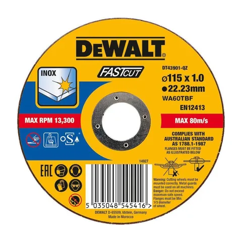 DEWALT FASTCUT REZNA PLOČA ZA INOX 115X1MM DT43901