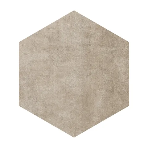 ALPHA taupe hexagon 25.8×29