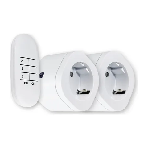 Commel 2 x Utičnica sa daljinskim upravljačem, 13A 3000W, 230V – C 265-116