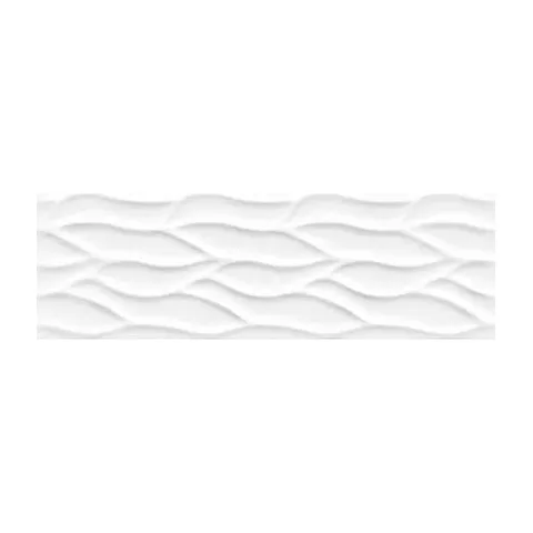 White Dekor Liso Hojas 25x75cm