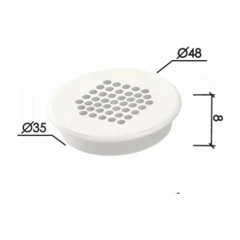 Ventilacioni čep beli Fi35
