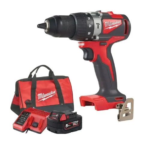 Milwaukee – M18 BLPD2-501B BUŠILICA-ODVIJAČ VIBRACIONA 18V, 1x 5Ah, punjač u torbi – 4933500775